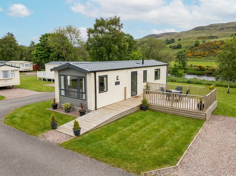 Static caravan holiday home on a countryside holiday park